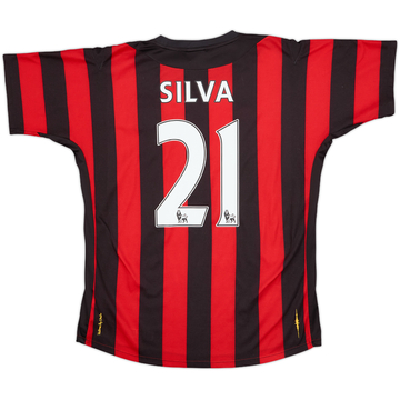 2011-12 Manchester City Away Shirt Silva #21 - 9/10 - (M)