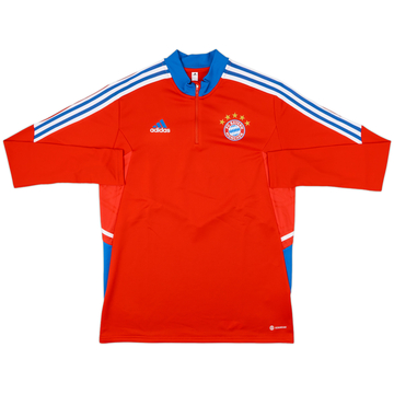 2022-23 Bayern Munich adidas 1/4 Zip Drill Top - 9/10 - (L)