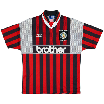 1994-96 Manchester City Away Shirt Kinkladze #7 - 8/10 - (XL)