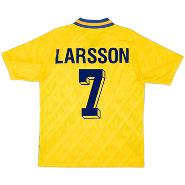 1994-96 Sweden Home Shirt Larsson #7 - 8/10 - (L)