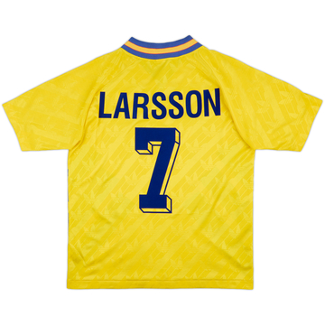 1994-96 Sweden Home Shirt Larsson #7 - 8/10 - (L)