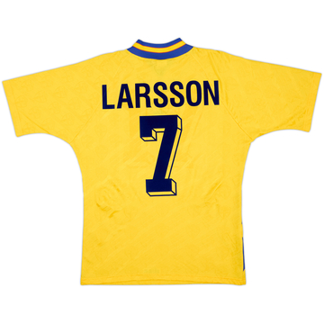 1994-96 Sweden Home Shirt Larsson #7 - 8/10 - (M)