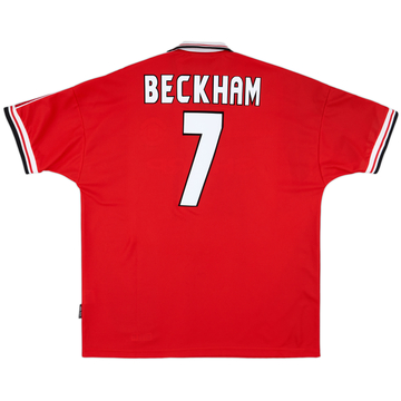 1998-00 Manchester United Home Shirt Beckham #7 - 6/10 - (XXL)