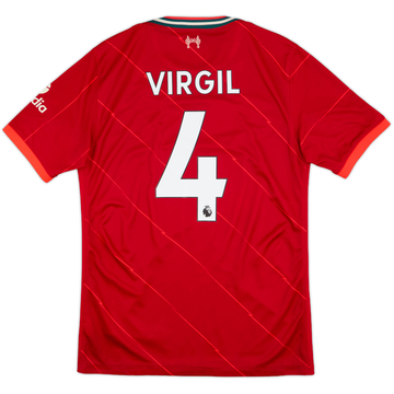 2021-22 Liverpool Home Shirt Virgil #4 - 5/10 - (M)