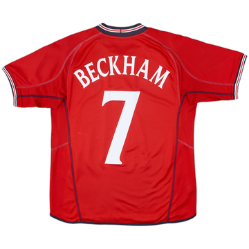 2002-04 England Away Shirt Beckham #7 - 5/10 - (L)