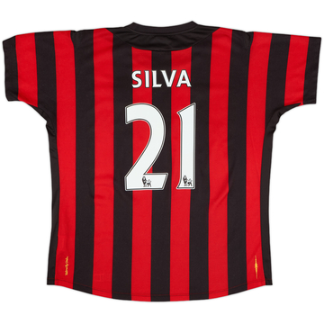 2011-12 Manchester City Away Shirt Silva #21 - 7/10 - (XL)