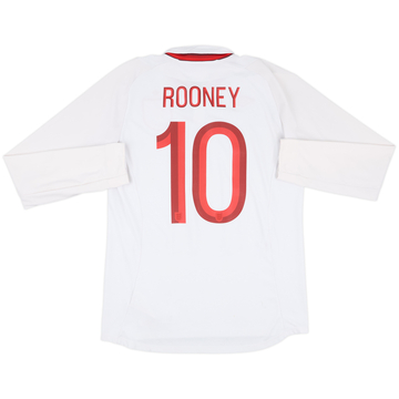 2012-13 England Home L/S Shirt Rooney #10 - 6/10 - (M)