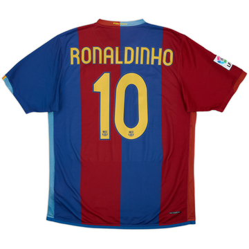 2006-07 Barcelona Home Shirt Ronaldinho #10 - 6/10 - (L)