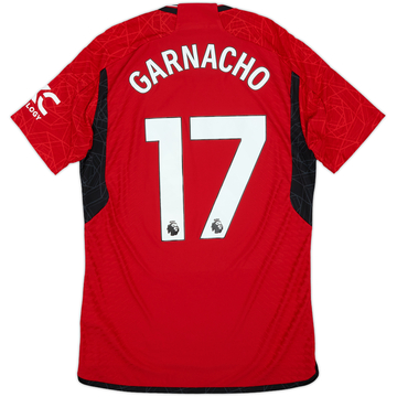 2023-24 Manchester United Authentic Home Shirt Garnacho #17 - 8/10 - (M)
