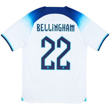 2022-23 England Home Shirt Bellingham #22 - 8/10 - (S)