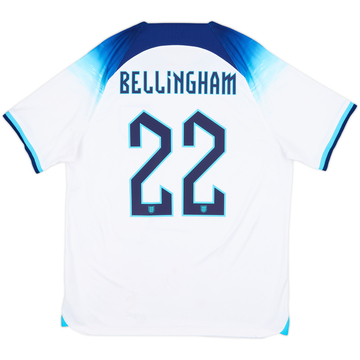 2022-23 England Home Shirt Bellingham #22 - 6/10 - (L)