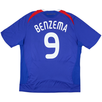 2007-08 France Home Shirt Benzema #9 - 7/10 - (XXL)