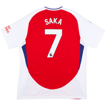 2024-25 Arsenal adidas Home Shirt Saka #7 - 8/10 - (XL)