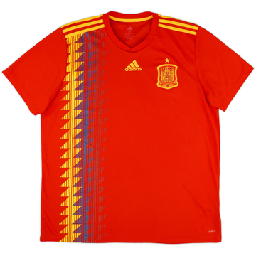 2018-19 Spain Home Shirt - 9/10 - (XL)
