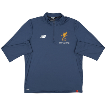 2017-18 Liverpool New Balance 1/4 Zip Drill Top - 8/10 - (XL)