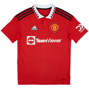 2022-23 Manchester United Home Shirt - 9/10 - (L.Boys)