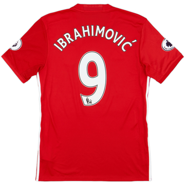 2016-17 Manchester United Home Shirt Ibrahimovic #9 - 9/10 - (S)