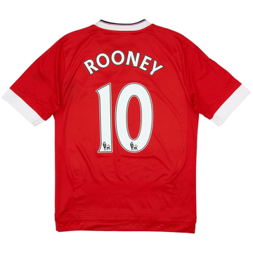 2015-16 Manchester United Home Shirt Rooney #10 - 6/10 - (XL.Boys)