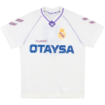 1990-91 Real Madrid Home Shirt #9 - 7/10 - (S)