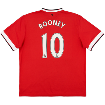 2014-15 Manchester United Home Shirt Rooney #10 - 8/10 - (XL)