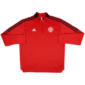 2021-22 Manchester United adidas 1/4 Zip Drill Top - 6/10 - (XXL)
