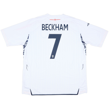 2007-09 England Home Shirt Beckham #7 - 8/10 - (3XL)
