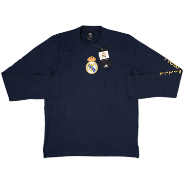 2006-07 Real Madrid adidas Cotton L/S Tee (M)