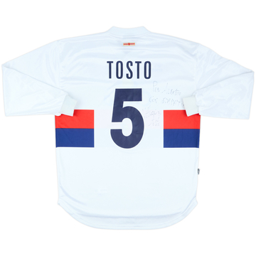 2004-05 Genoa Match Issue Signed Away L/S Shirt Tosto #5