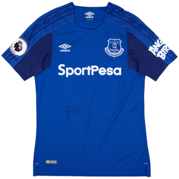 2017-18 Everton Signed Home Shirt - 9/10 - (M)