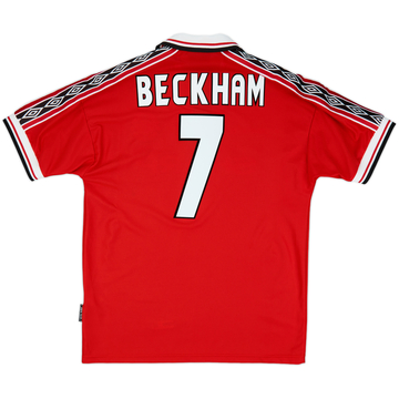 1998-00 Manchester United Home Shirt Beckham #7 - 9/10 - (L)