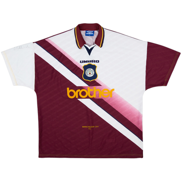 1996-97 Manchester City Signed Away Shirt - 8/10 - (XXL)