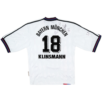 1996-98 Bayern Munich Signed Away Shirt Klinsmann #18 - 8/10 - (S)