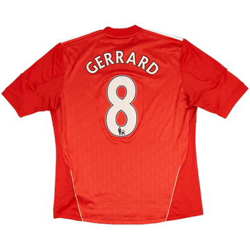 2010-12 Liverpool Home Shirt Gerrard #8 - 4/10 - (XL)