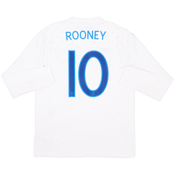 2010-11 England Home L/S Shirt Rooney #10 (L)