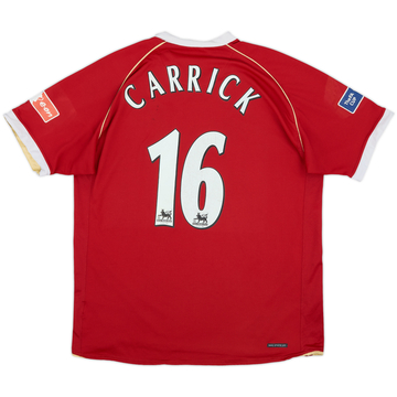 2006-07 Manchester United Home Shirt Carrick #16 - 6/10 - (L)