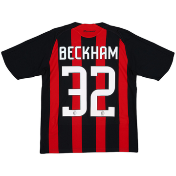 2008-09 AC Milan Home Shirt Beckham #32 - 8/10 - (L.Boys)