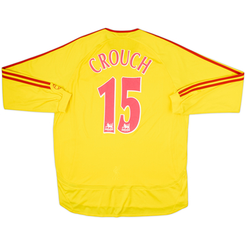 2006-07 Liverpool Player Issue Away L/S Shirt Crouch #15 - 6/10 - (XL)
