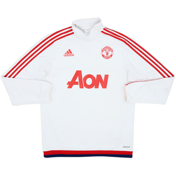 2015-16 Manchester United adidas 1/4 Zip Drill Top - 5/10 - (M)