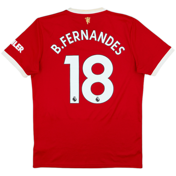 2021-22 Manchester United Home Shirt B.Fernandes #18 - 5/10 - (M)