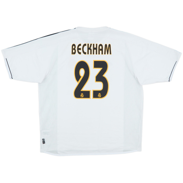 2003-04 Real Madrid Home Shirt Beckham #23 - 7/10 - (XL)