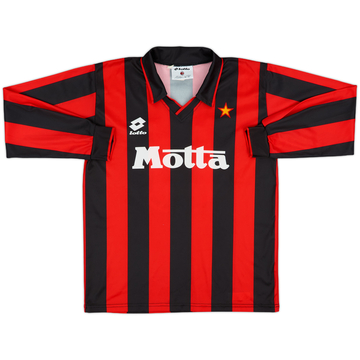 1993-94 AC Milan Home L/S Shirt #8 - 8/10 - (L.Boys)