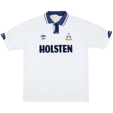 1991-93 Tottenham Home Shirt - 9/10 - (L)