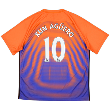 2016-17 Manchester City Third Shirt Kun Aguero #10 - 9/10 - (XXL)