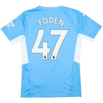 2021-22 Manchester City Home Shirt Foden #47 - 9/10 - (S)
