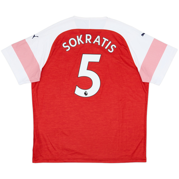 2018-19 Arsenal Home Shirt Sokratis #5 - 8/10 - (XXL)