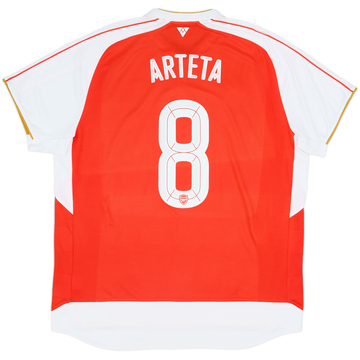 2015-16 Arsenal Home Shirt Arteta #8 - 8/10 - (XXL)