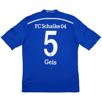 2014-16 Schalke Home Shirt Geis #5 - 9/10 - (XL)