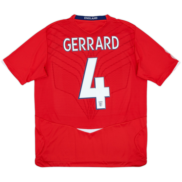 2008-10 England Away Shirt Gerrard #4 - 9/10 - (L)