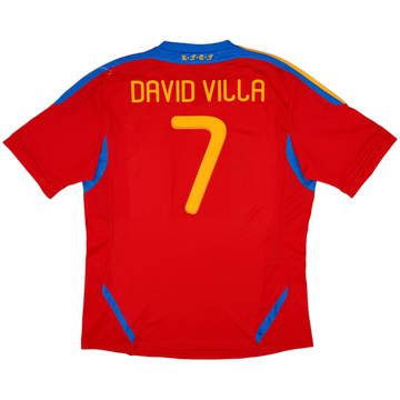 2010-11 Spain Home Shirt David Villa #7 - 6/10 - (XL)