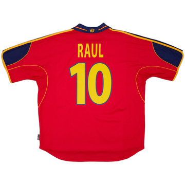 1999-02 Spain Home Shirt Raul #10 - 8/10 - (XL)